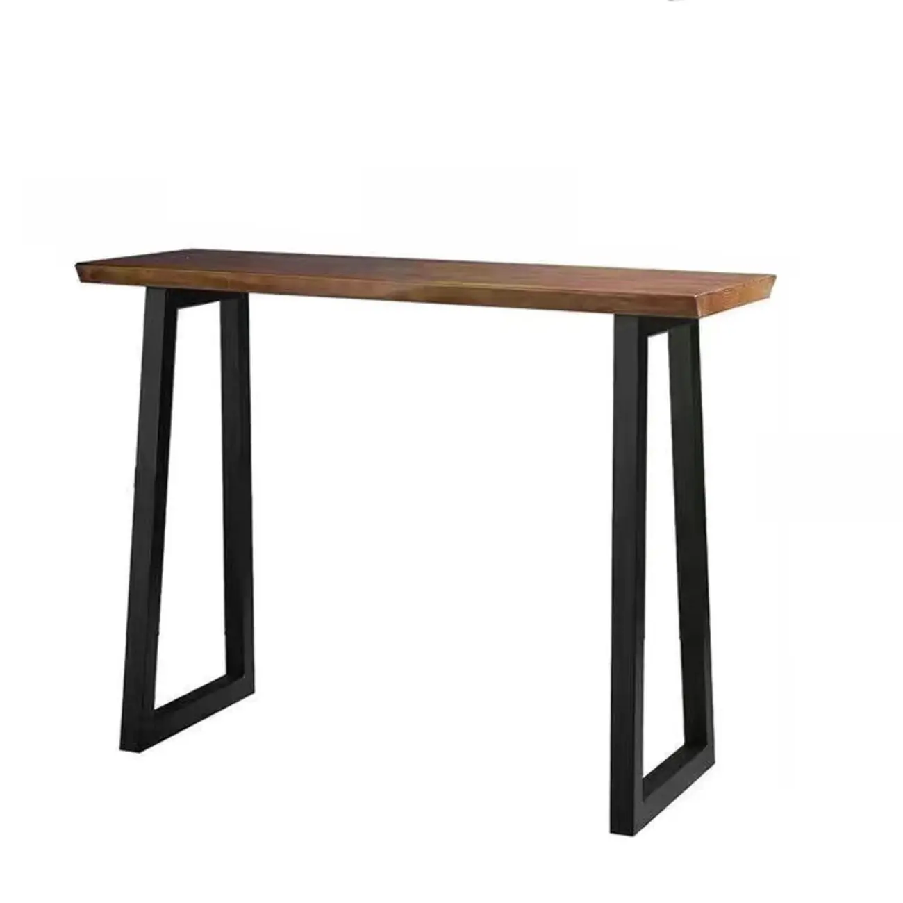 Modern Wooden Bar Table with Sled Base for Kitchen or Pub