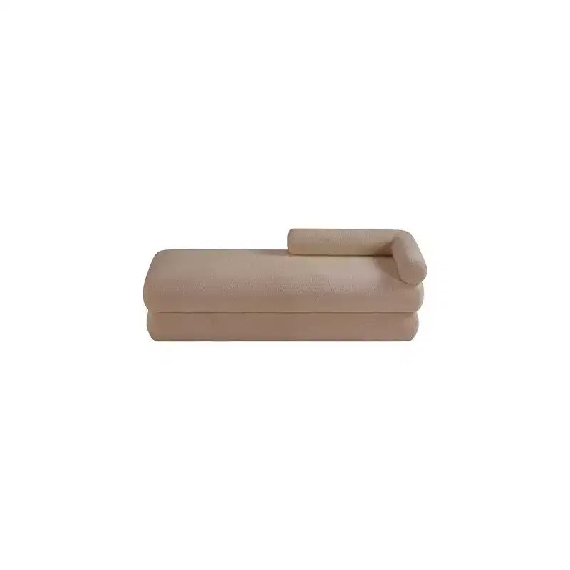 Meridian Furniture,Kennedy Faux Shearling Teddy Fabric Bench