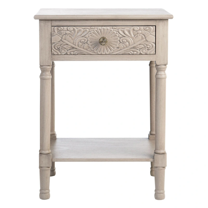 SAFAVIEH Heide 1-Drawer Accent Table - 19 W x 15.8 L x 26 H - 19Wx16Dx26H