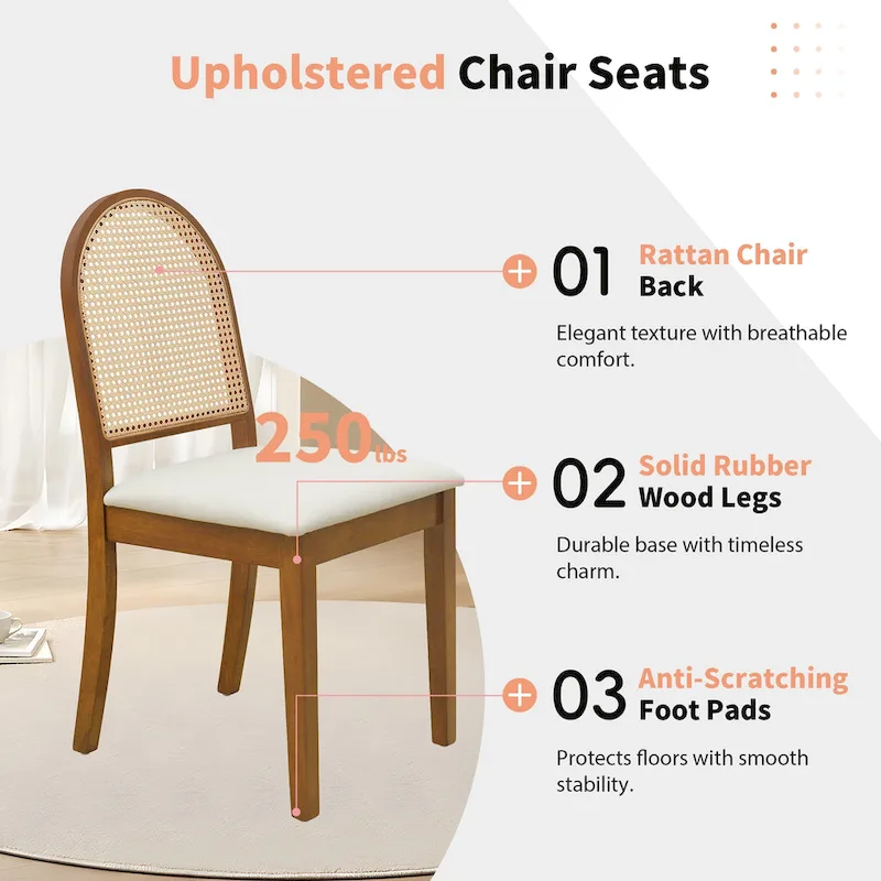 Modern Double Pedestal 6-Piece Dining Table Set with 4 Dining Chairs & 1 Bench