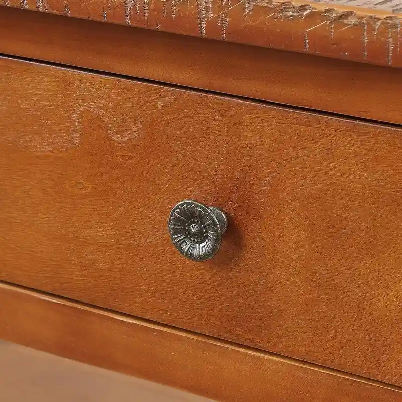 Console Table with 3 Drawers and 2 Open Shelves