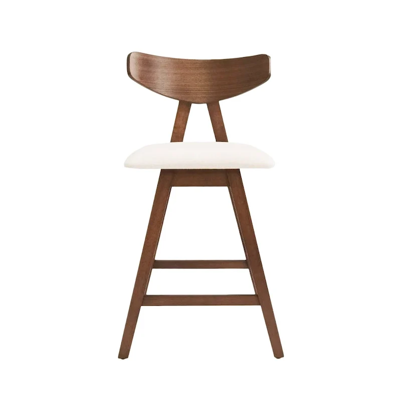 Stocker Fabric and Rubberwood Counter Stools (Set of 2) by Christopher Knight Home