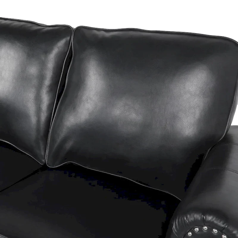 Lawton Faux Leather Loveseat with Nailhead Trim by Christopher Knight Home