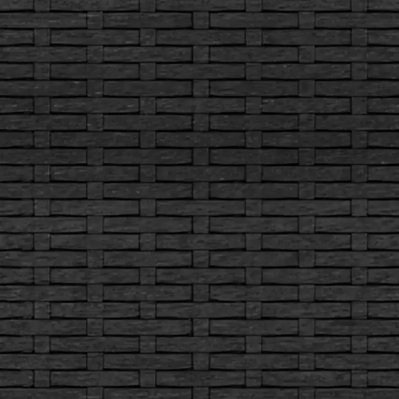 vidaXL Garden Footstool Set of 4 Black Poly Rattan Small Modular