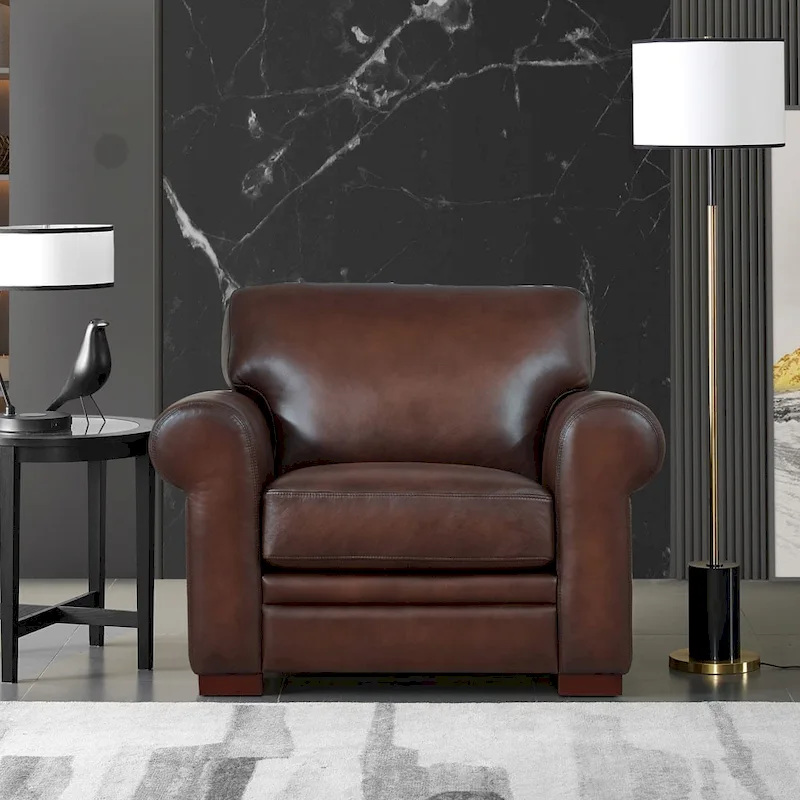 Top Grain Leather Sofa and Accent Chair
