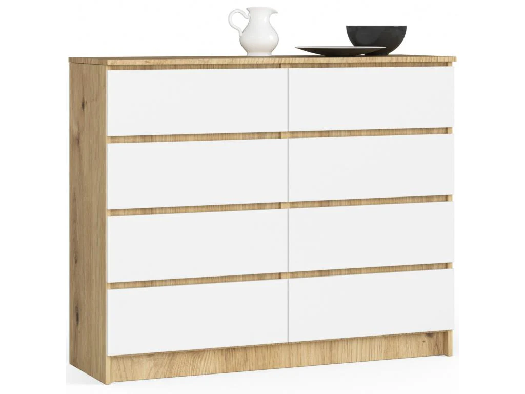 K120 Chene Artisan - Blanc/Naturel fonce