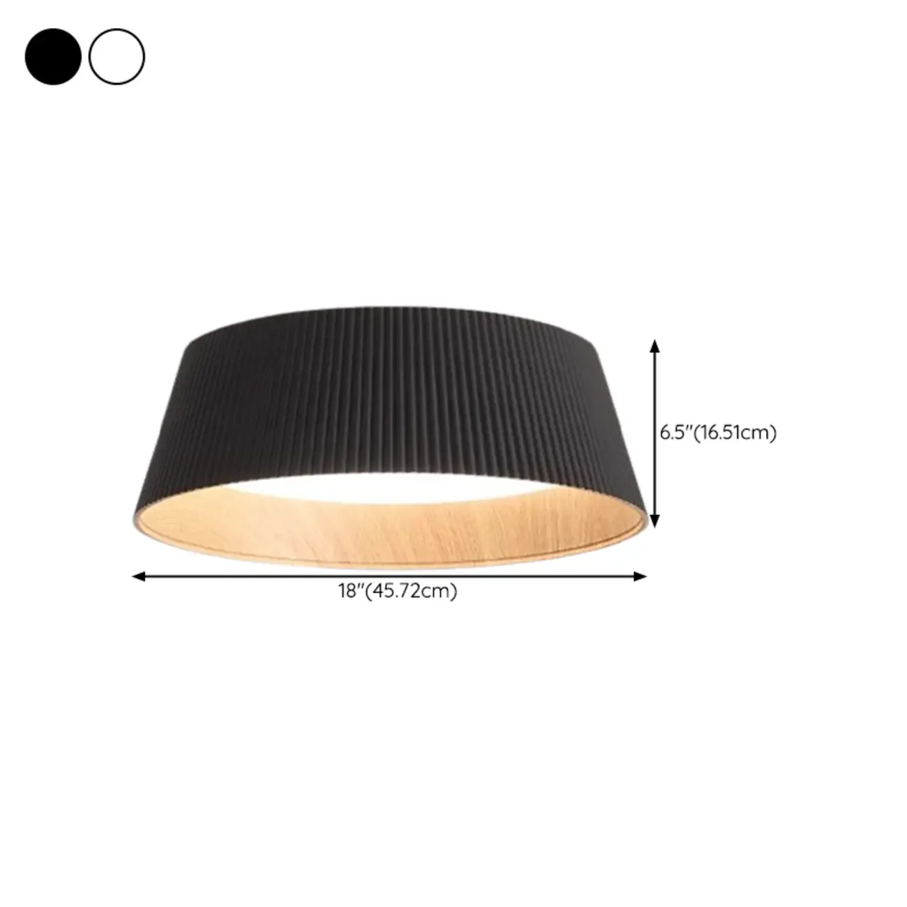 Modern Flared Round Dimmable LED Flush Mount Ceiling Light