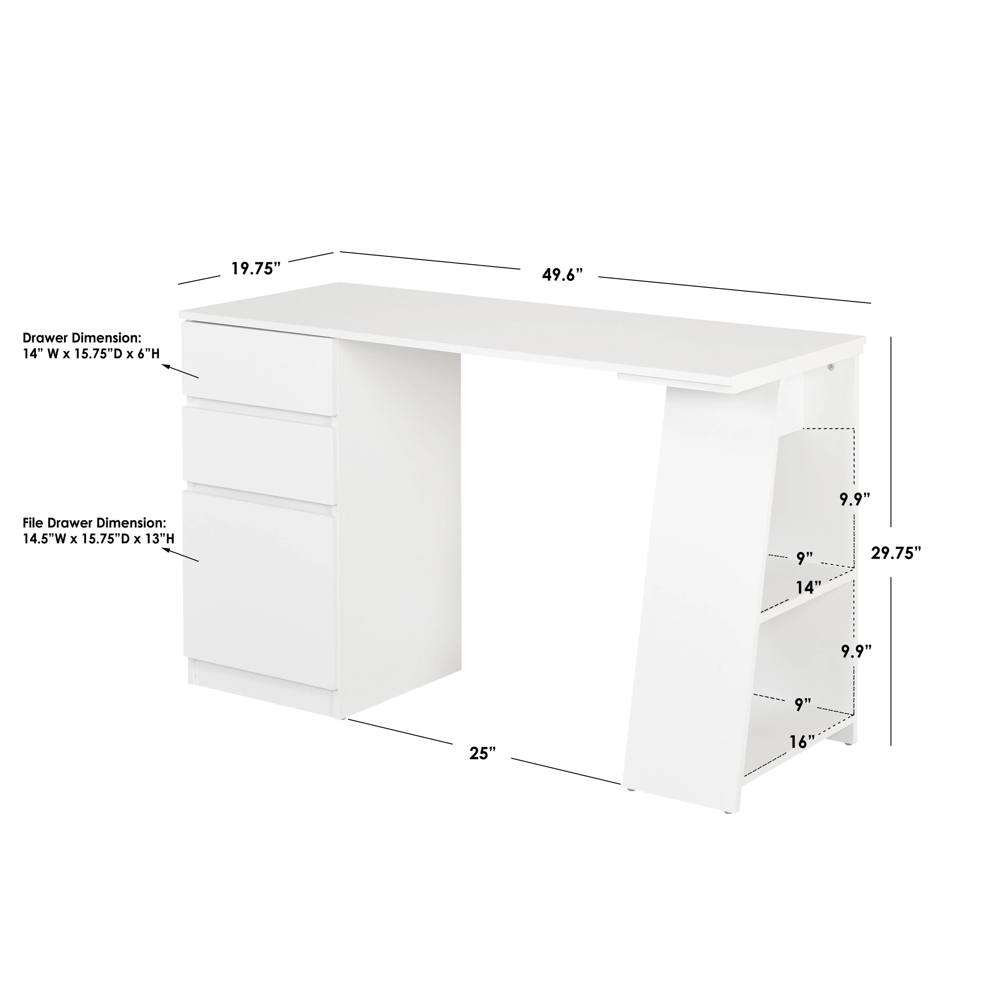 Simple Living Como Modern Writing Desk