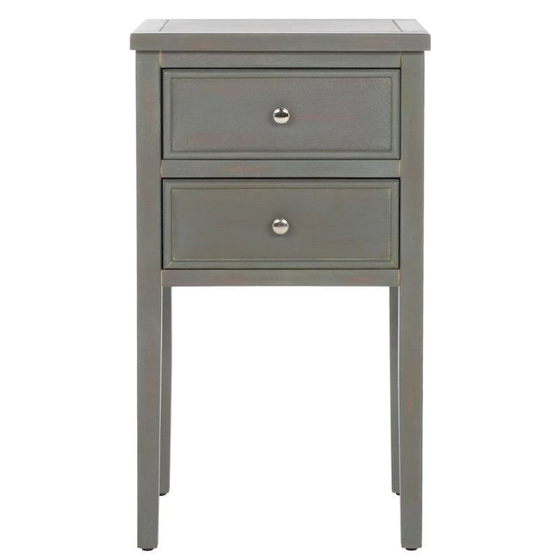 SAFAVIEH Minda 2-Drawer Accent End Table Nightstand (Fully Assembled) - 16.9 x 14.2 x 29.7 - 17Wx15Dx30H