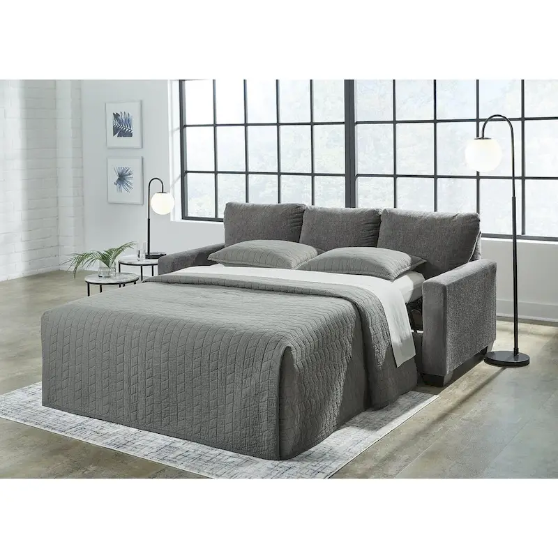 Signature Design by Ashley Rannis Pewter Queen Sofa Sleeper - 85W x 40D x 39H