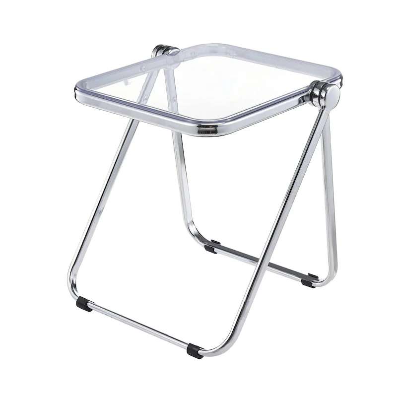 LeisureMod Lawrence Rectangular Folding Table with Aluminum Frame - 16.73