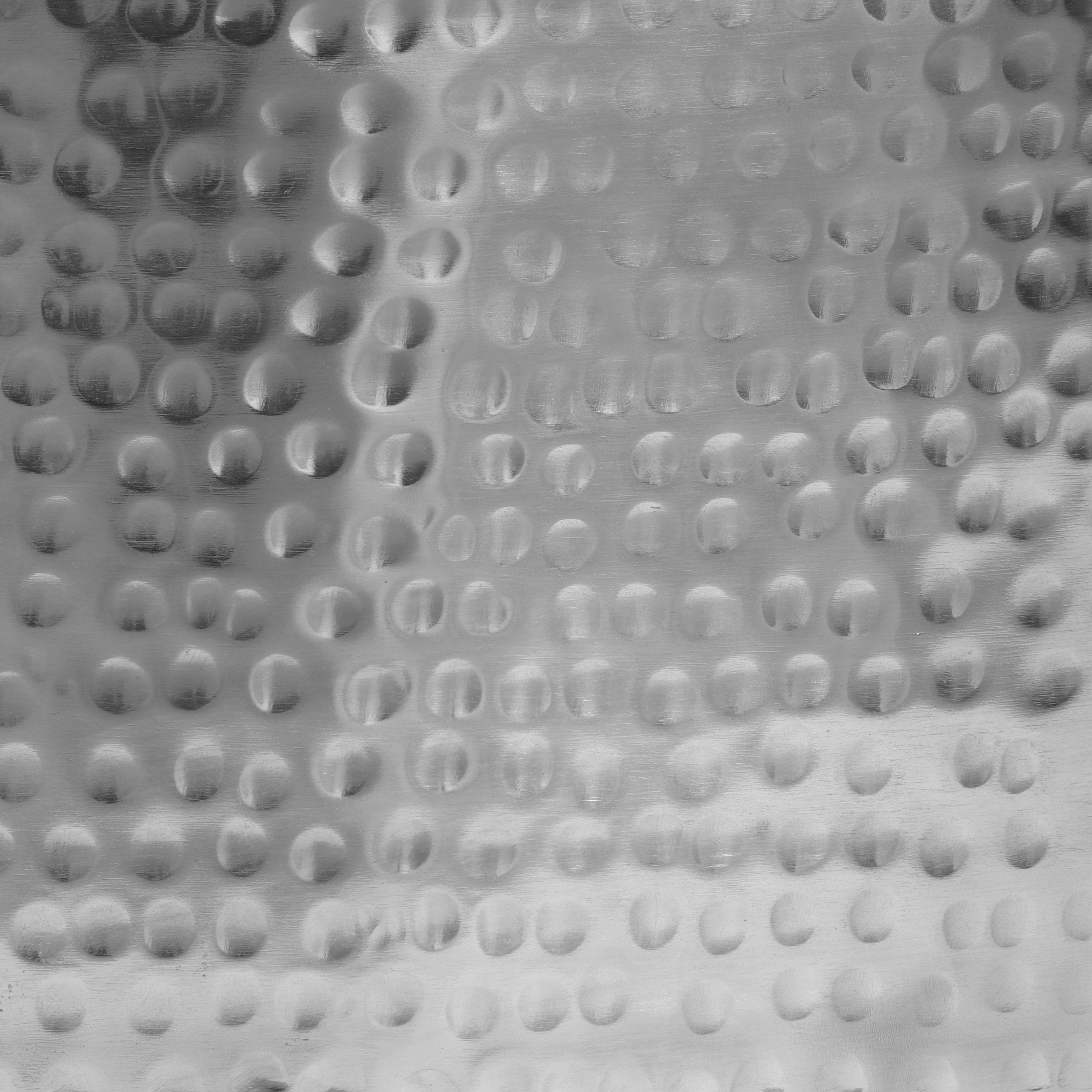 Modern Handcrafted Aluminum Drum Coffee Table, Silver - NH927413