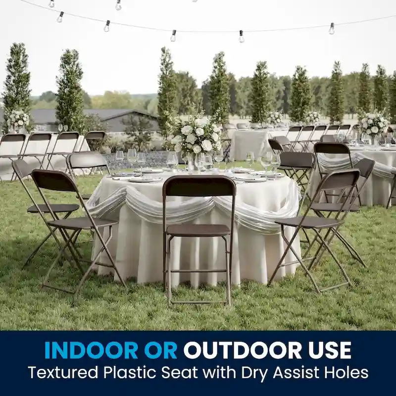 Plastic Folding Chair - 10 Pack 650LB Weight Capacity - Event Chair