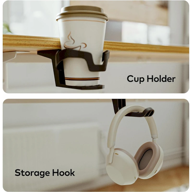 FEZIBO Height Adjustable Electric Standing Desk, Stand up Table, Sit Stand Home Office Desk with Splice Board