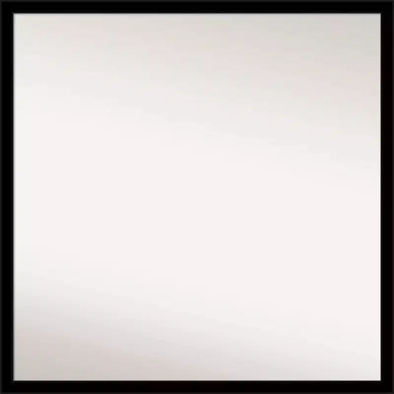 28" x 28" Non-Beveled Jet Black Wall Mirror - Amanti Art