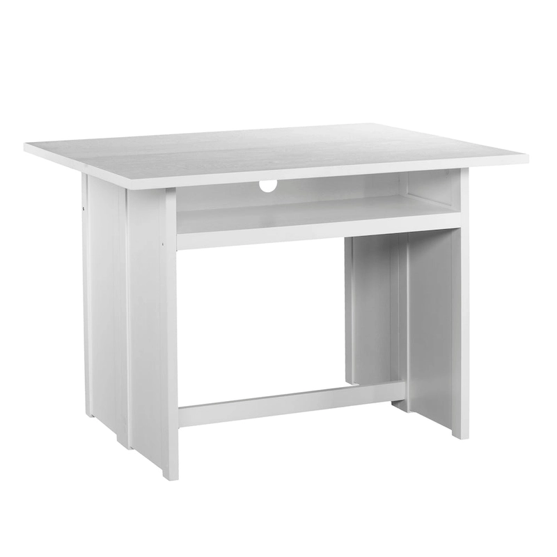 SEI Furniture Kleberg White Convertible Console to Dining Table