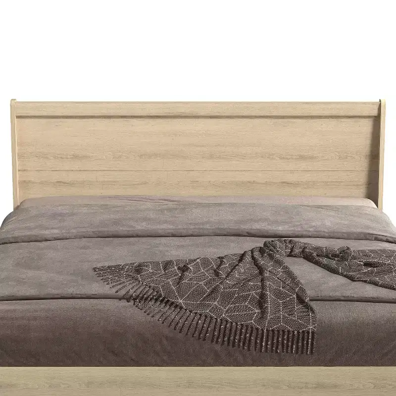 Galano King Abby Serene Bed with Headboard  Oslo Oak