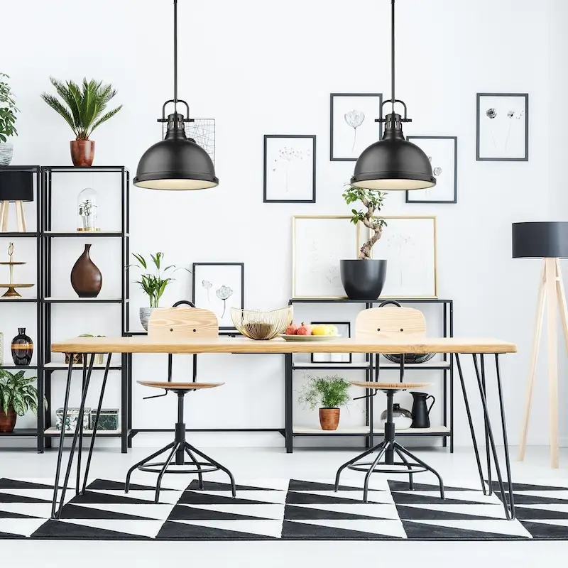 Golden Lighting Duncan Aged Brass 1-light Pendant