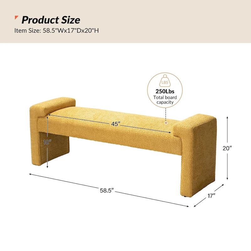 Roland Upholstered Bedroom Bench by HULALA HOME