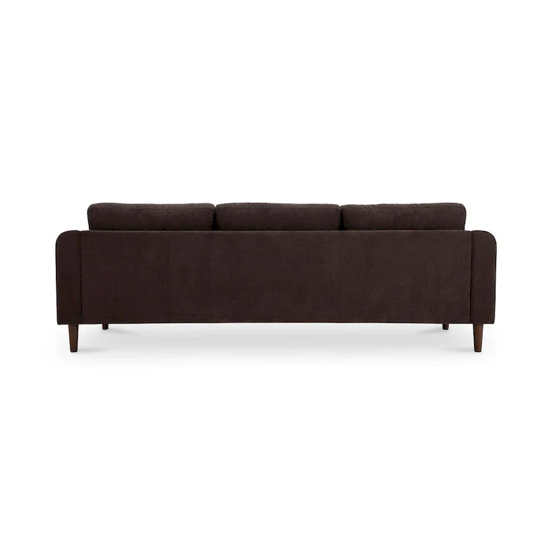 NADAAL STUDIOS Drew, Sectional with Reversible Chaise, Dark Brown - 98 X 59.2 X 33.5