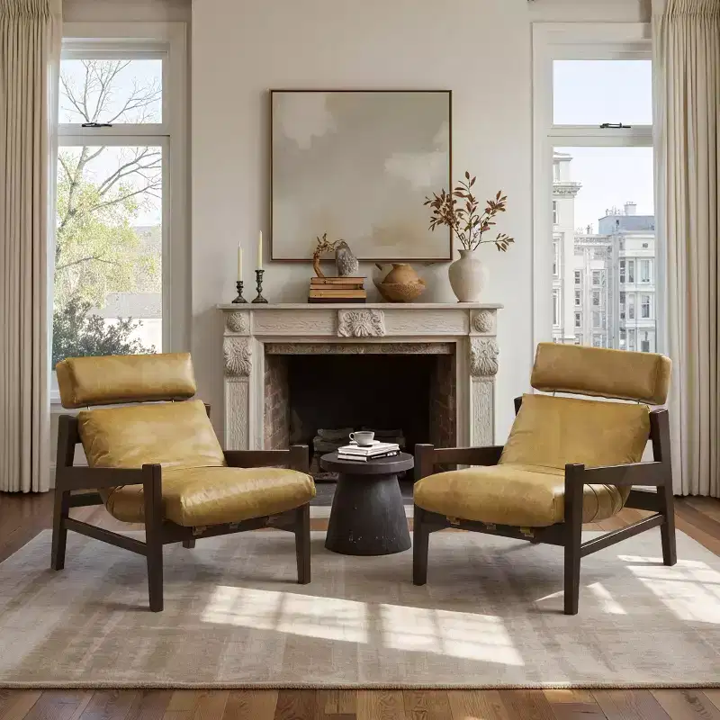 Art Leon Leather Lounge Chair