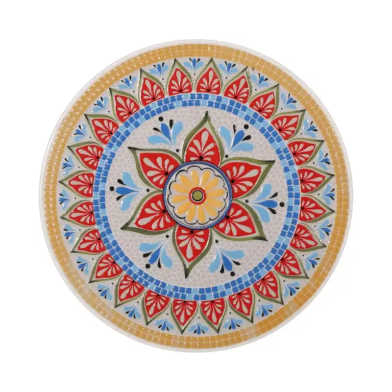 Lace Cut Metal Side Table