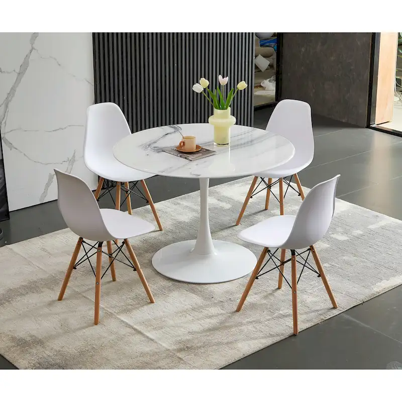 Round Tulip Table with MDF Top, Pedestal Design