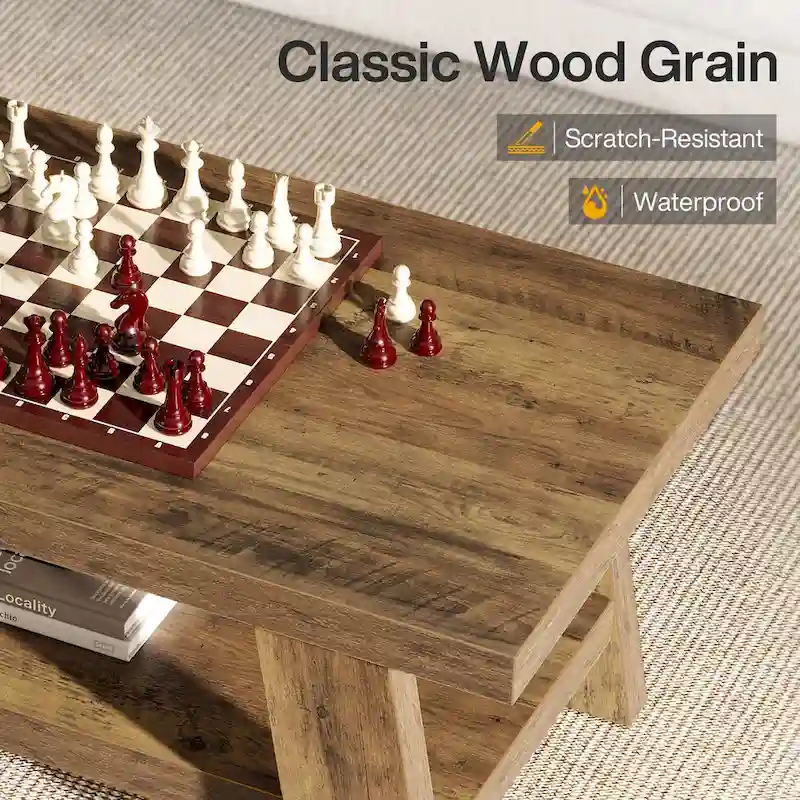 Farmhouse Coffee Table, 47.24-Inch Center Table