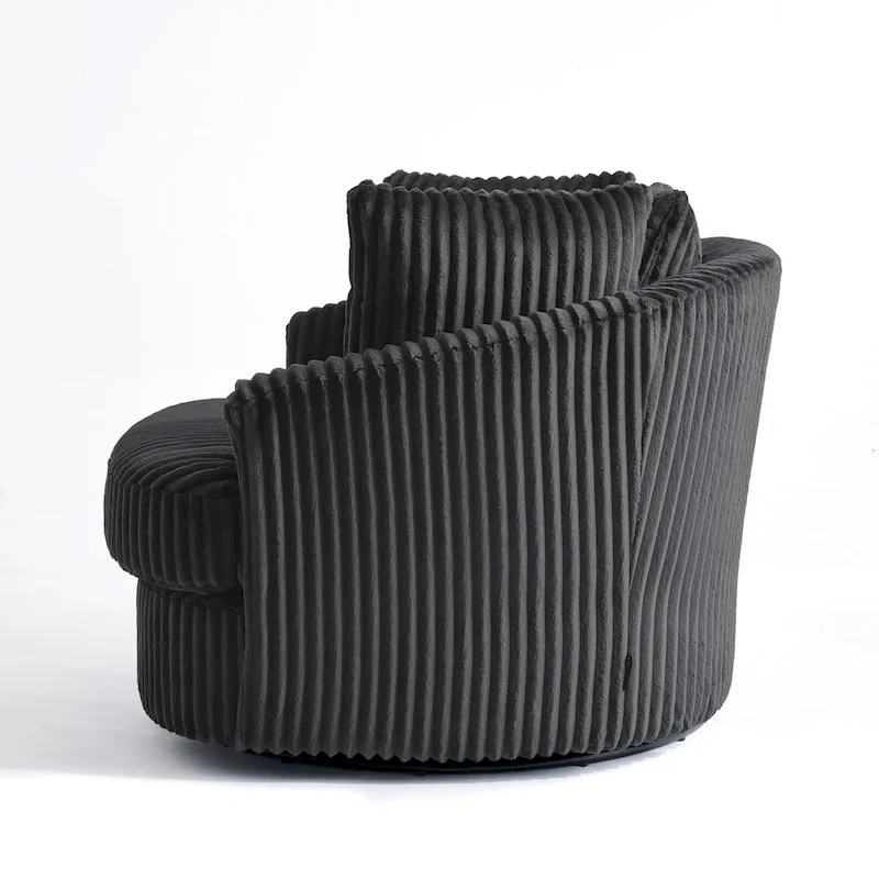 Swivel Tub Chair With Integrated Armrests And Removable, Washable Cover