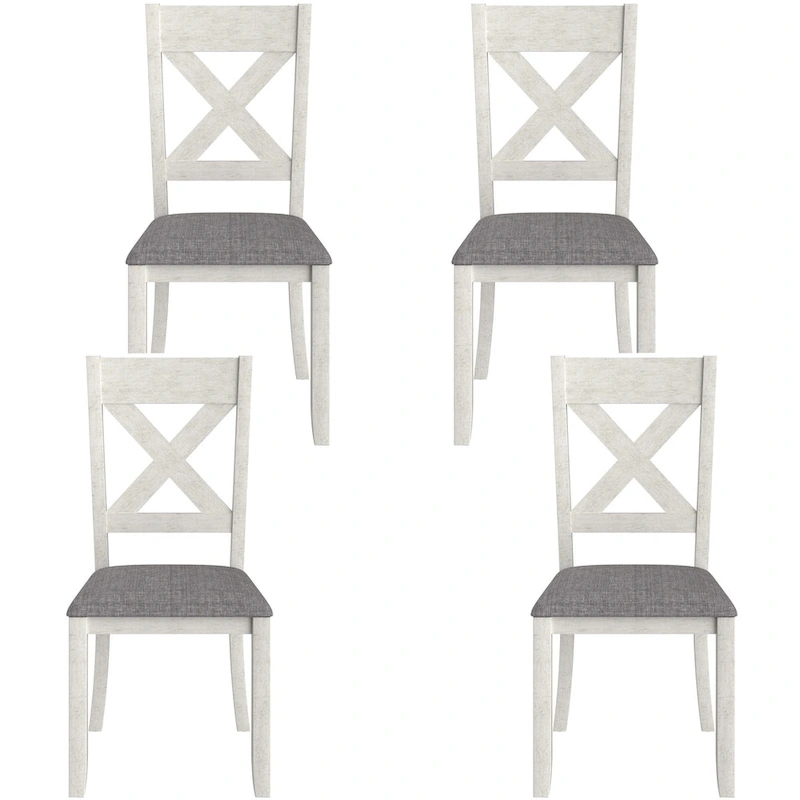 VECELO Solid Wood Dining Chairs Set of 2/4/6, Kitchen Side Chair