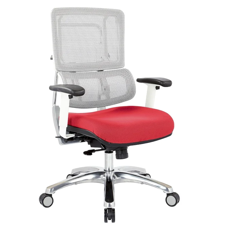 Breathable Mesh Chair with Custom Fabric Seat