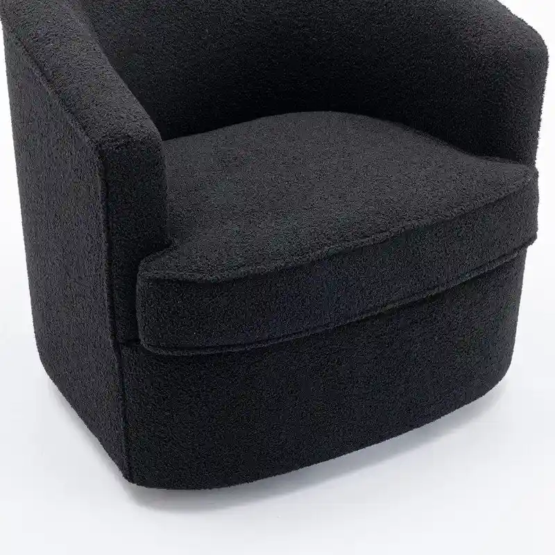 SEYNAR Modern Boucle Upholstered 360 Degree Swivel Accent Club Chair