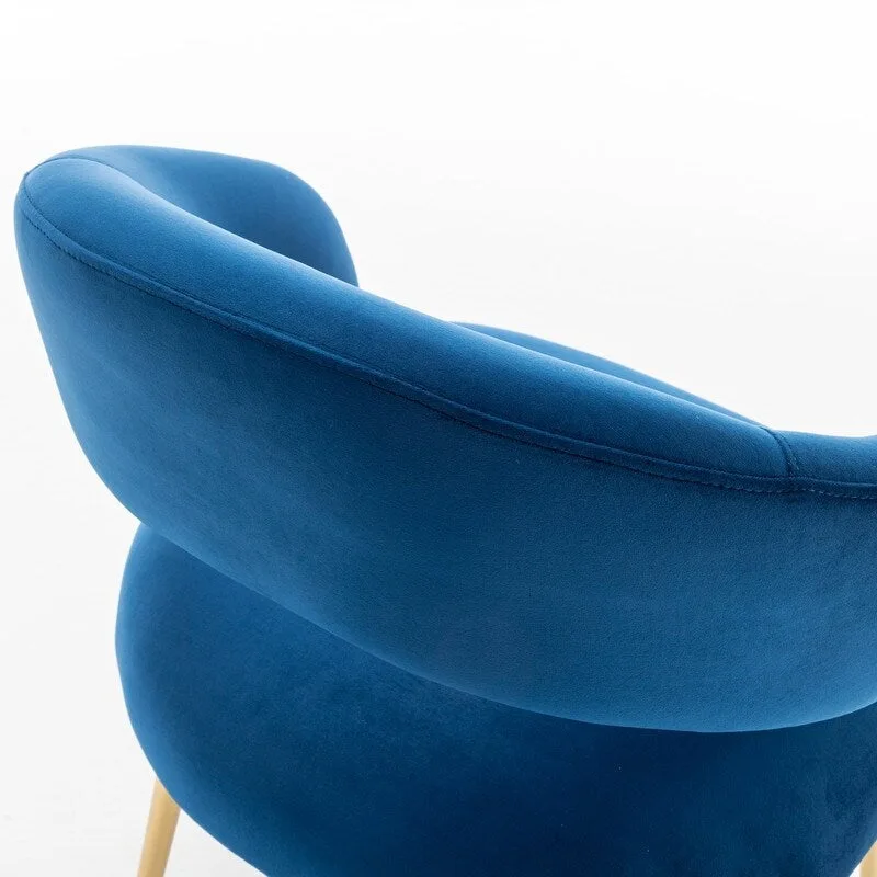 SEYNAR Mid Century Modern Velvet Upolstered Open-Back Dining Chair Set of 4