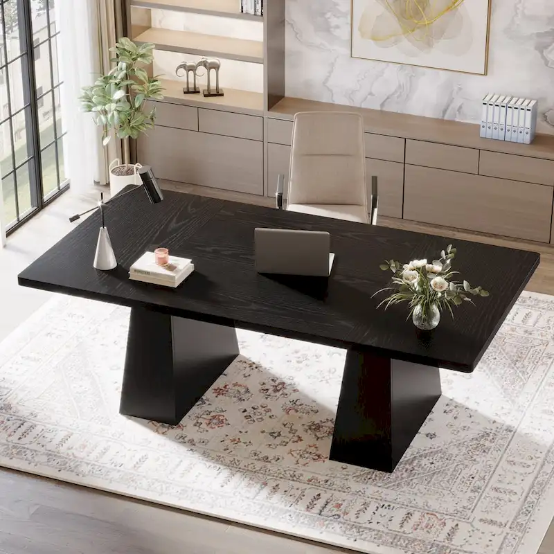 63 Inches Modern Executive Office Desk Large Computer Conference Table