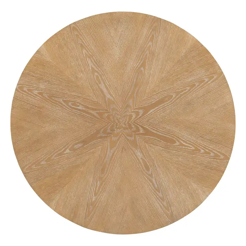 Retro Round Dining Table with 4 Upholstered Chairs