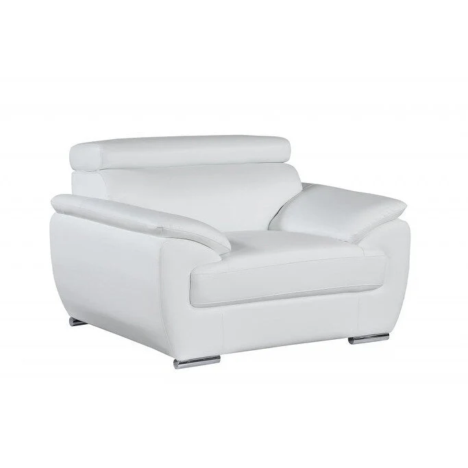 HomeRoots Genuine Leather Chair and a Half - 38
