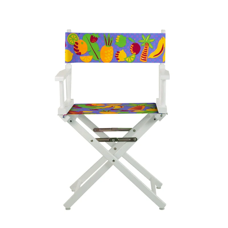 18 Director's Chair White Frame-Calypso Fruit - 21.75W x 17D x 33.75H