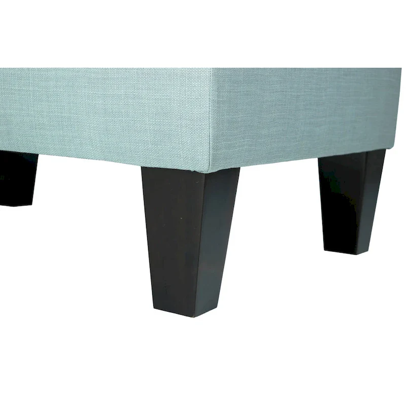 MJL Furniture Parker Fabric Upholstered Square Welted Ottoman