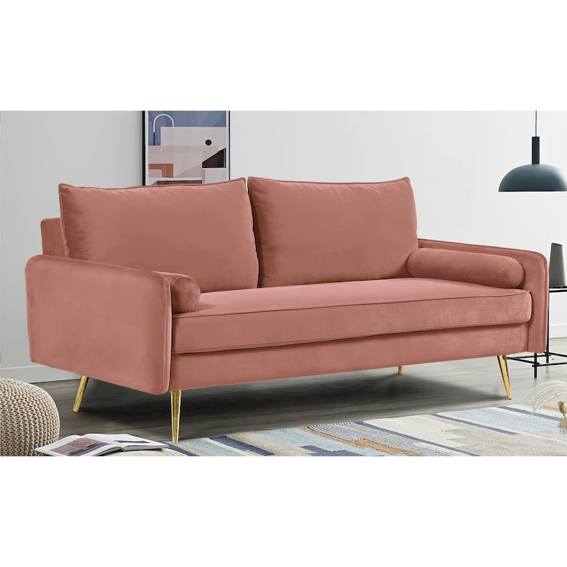 Villeda 70W Polyester Square Arms Sofa