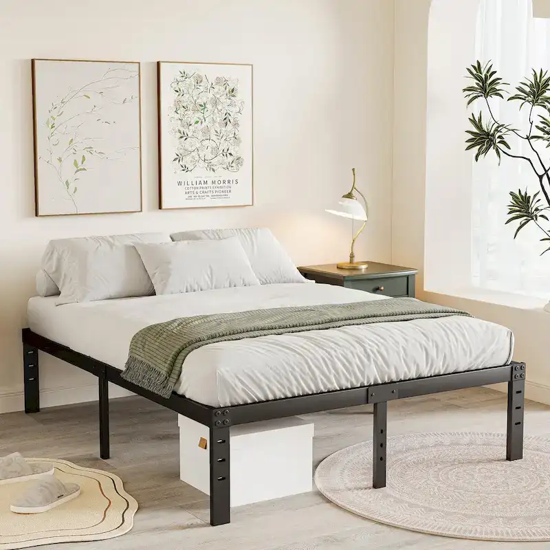 14 Inch Heavy Duty Bed Frame, No Box Spring Needed, Noise Free