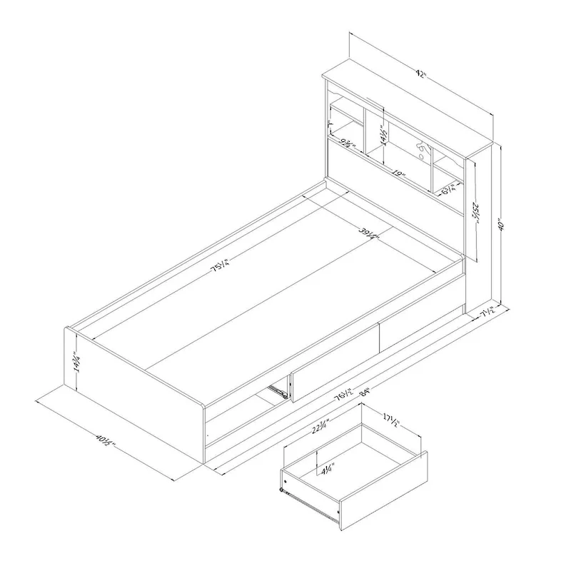 Bed and Headboard Set