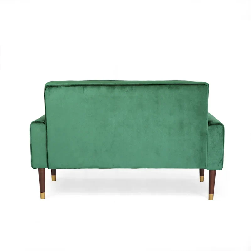 Harnett Tufted Velvet Tapered Leg Loveseat by Christopher Knight Home