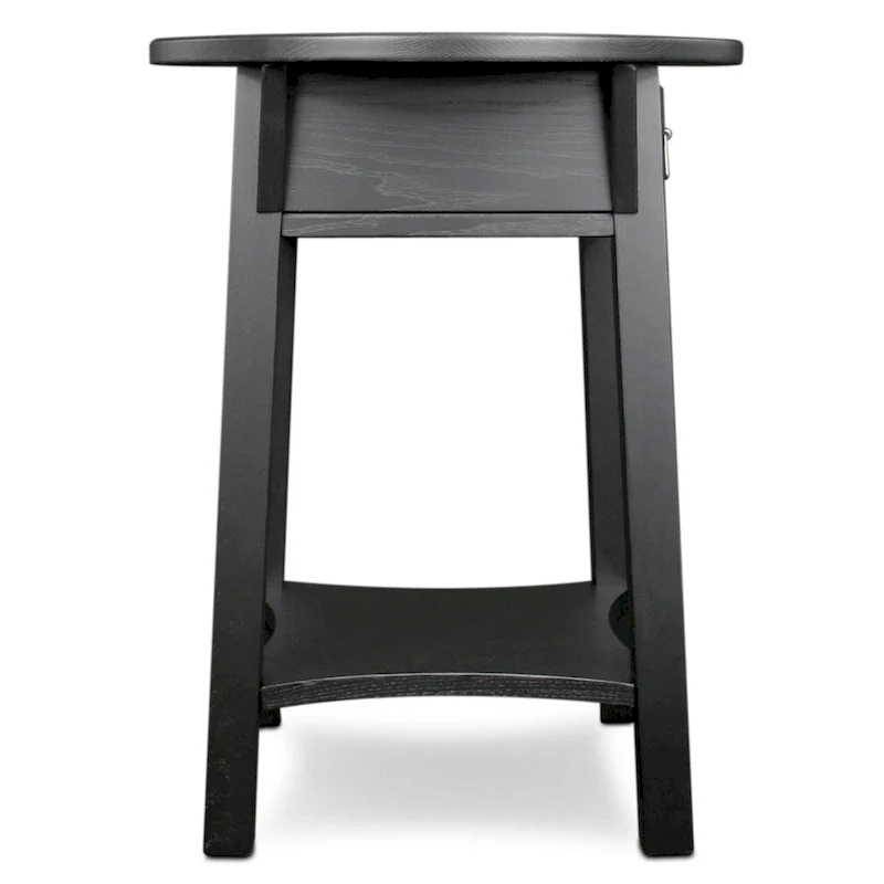 Mission Round End Table with Drawer