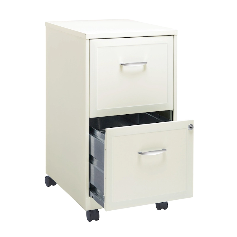 Space Solutions Pearl White 2-drawer Mobile File Cabinet