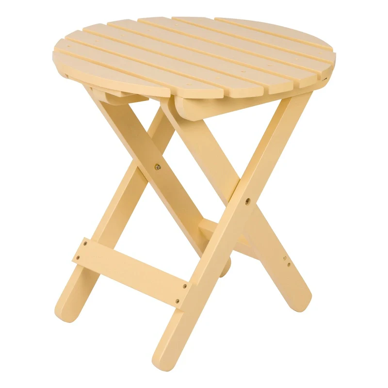 Remedy 19 Assembled Cedar Wood Round Collapsible Folding Table