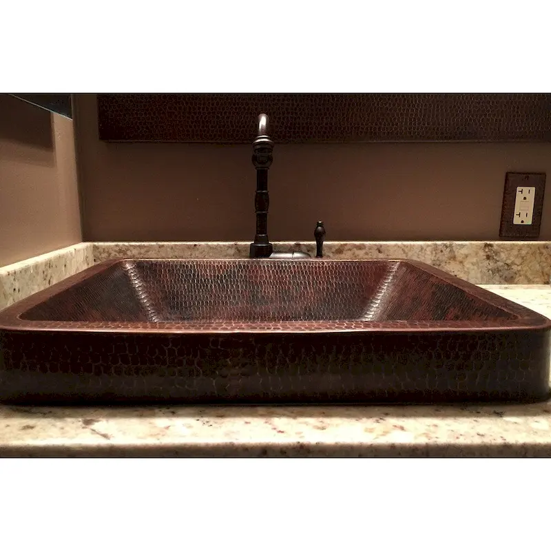 Premier Copper Products Copper Single Ground Fault/Rocker GFI Switchplate Cover - Quantity 2 (SR1_PKG2) - Brown