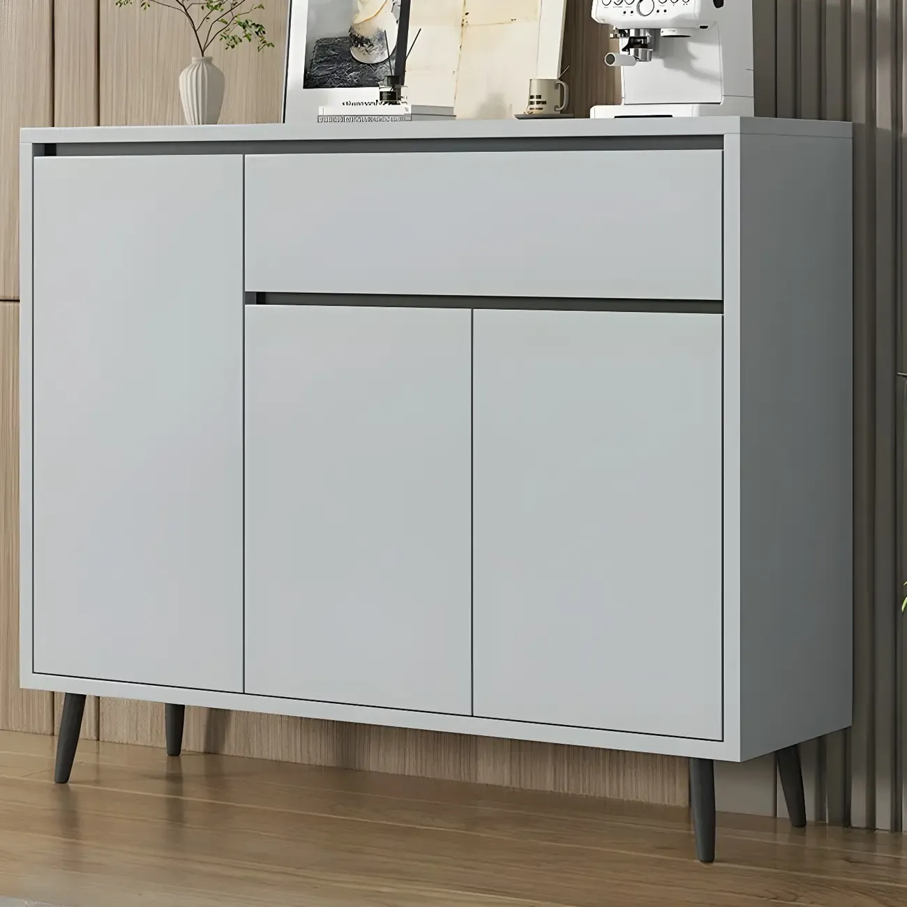 Modern Wooden Sideboard with Multi-Drawers and Cabinets