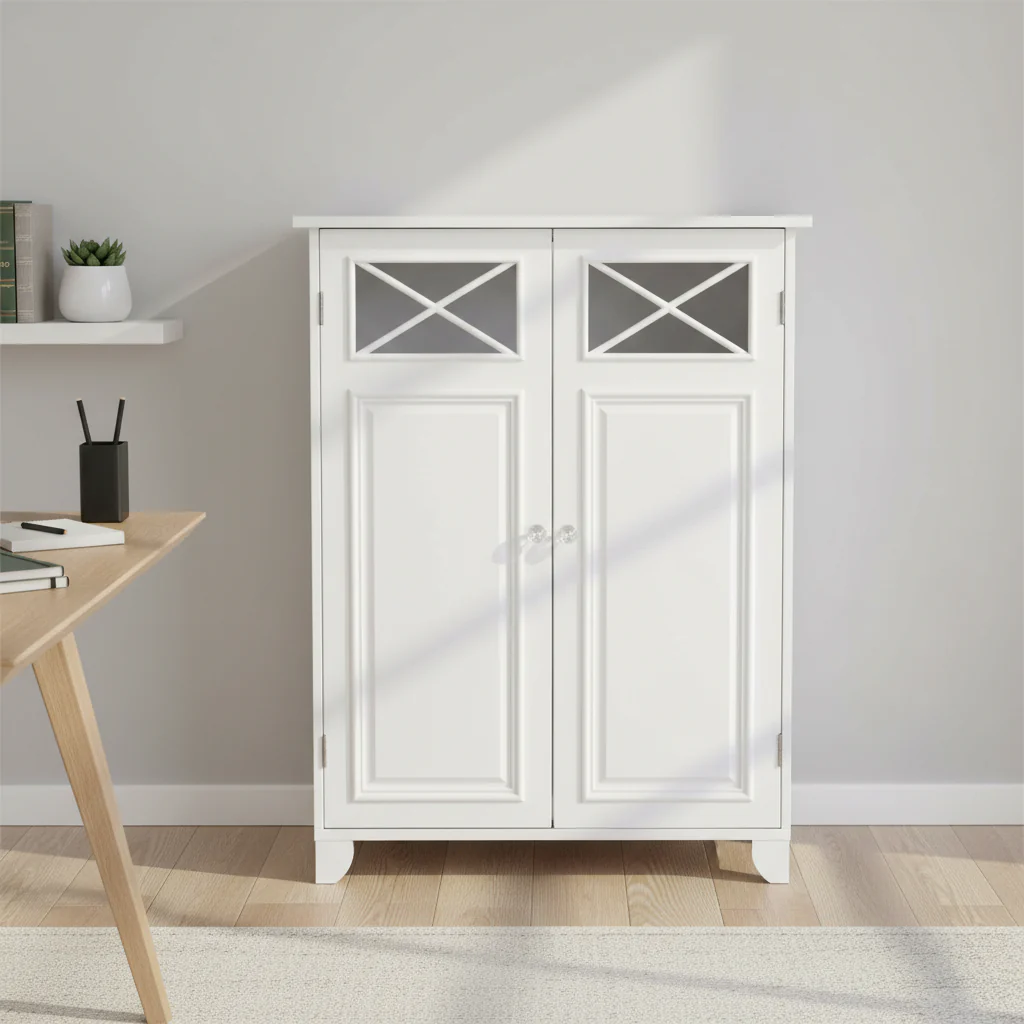 Freestanding Two-Door Floor Accent Cabinet