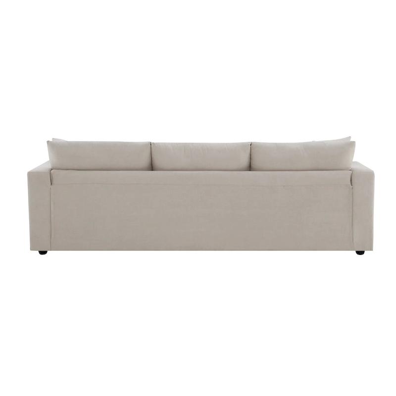 101 L-Shaped Cloud Sectional Sofa with Ottoman & Pocket Springs