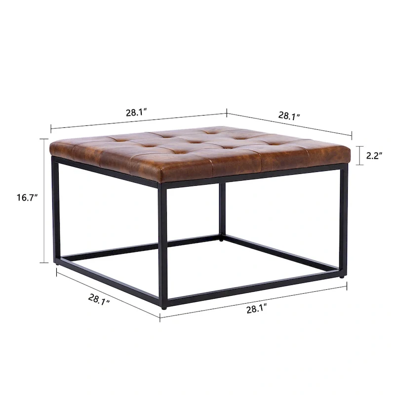Square Ottoman Coffee Table 28L x 28D x 17H